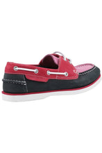 Load image into Gallery viewer, Womens/Ladies Hattie Leather Boat Shoe (Pink/Navy)