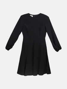 CO Essentials Women's Black Peasant SLV Short Dress