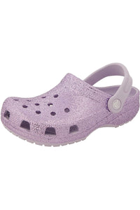 Crocs Childrens/Kids Classic Glitter Slip On Clog (Purple)