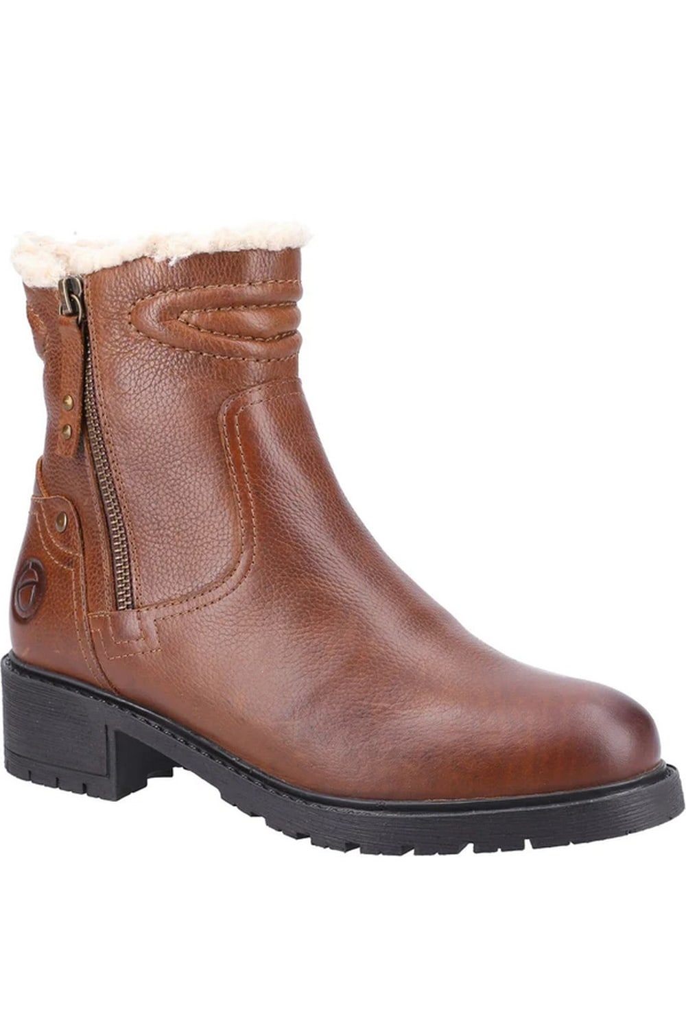 Womens/Ladies Gloucester Leather Ankle Boots - Brown