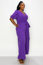 Load image into Gallery viewer, Iris Surplice Belted Pocket Jumpsuit
