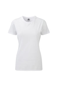 Russell Womens Slim Fit Longer Length Short Sleeve T-Shirt (White)