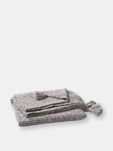 100% Organic Cotton Moss Knit Throw Blanket