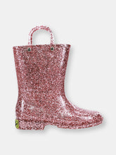 Load image into Gallery viewer, Kids Glitter Rain Boots - Rose Gold