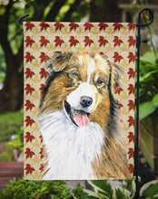 Load image into Gallery viewer, 11 x 15 1/2 in. Polyester Australian Shepherd Fall Leaves Portrait Garden Flag 2-Sided 2-Ply