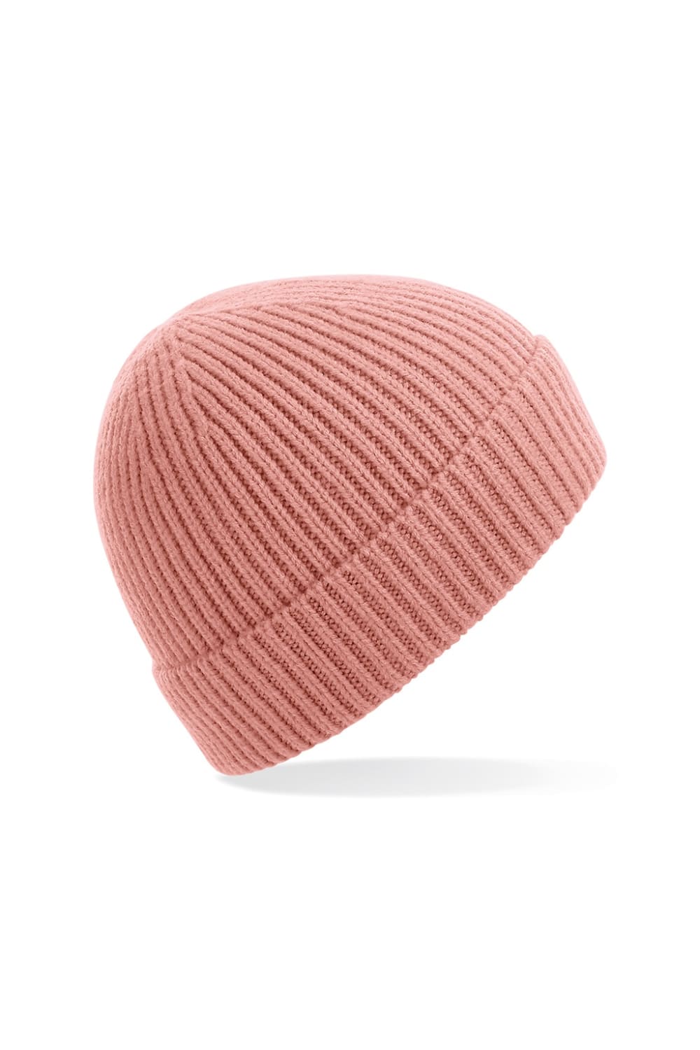 Beechfield Engineered Knit Ribbed Beanie (Blush)