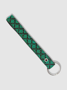 Leather Key Fob - Teal