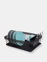 Load image into Gallery viewer, 3 Piece Decorative Wire Steel Dish Rack, Black