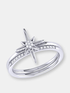 North Star Detachable Diamond Ring in Sterling Silver