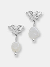 Load image into Gallery viewer, Butterfly &amp; Pearl Stud Earrings