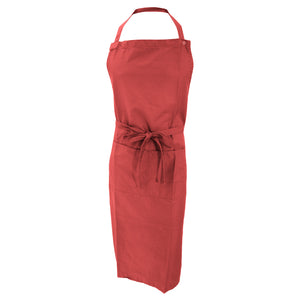 Jassz Bistro Unisex Bib Apron With Pocket / Barwear (Red) (One Size) (One Size)