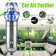 Load image into Gallery viewer, Grey Car Air Purifier Ionizer Cleaner Refresher Cigarette Lighter Plug in