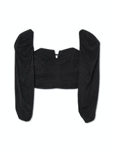 Load image into Gallery viewer, Alexa Crop Blouson Sleeve Blouse