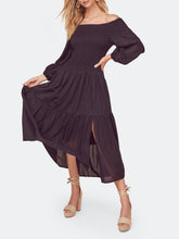 Load image into Gallery viewer, Utopia Off-the-Shoulder Midi Dress