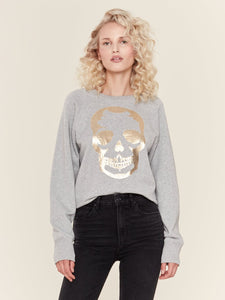 Upper Skull Cotton Crewneck Sweatshirt