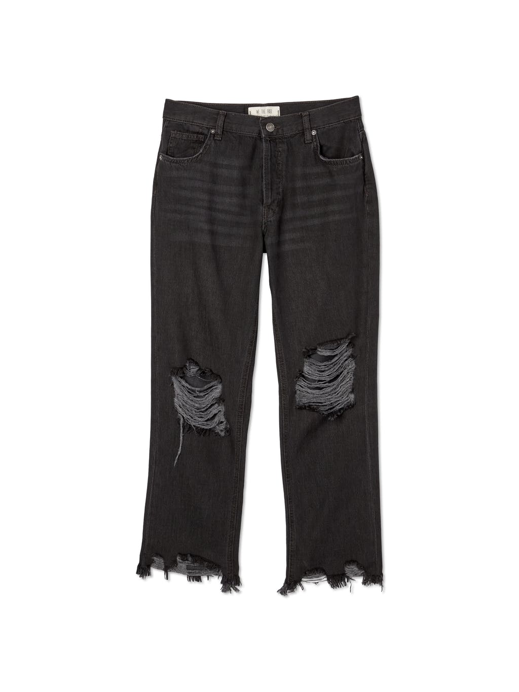 Maggie Mid Rise Distressed Straight Jeans