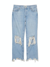 Load image into Gallery viewer, Maggie Mid Rise Distressed Straight Jeans