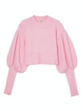 Load image into Gallery viewer, Coline Crop Blouson Sleeve Sweater