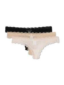 3-Pack Delirious Lace Low Rise Boythong