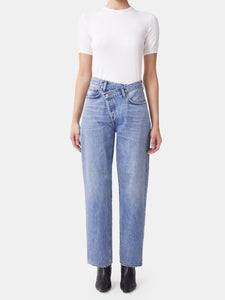 Criss Cross High-Rise Full Length Upsized Jeans