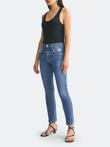Toni Mid Rise Ankle Cut Straight Fit Jeans