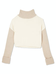 Long Sleeve Mock Neck Cashmere Sweater