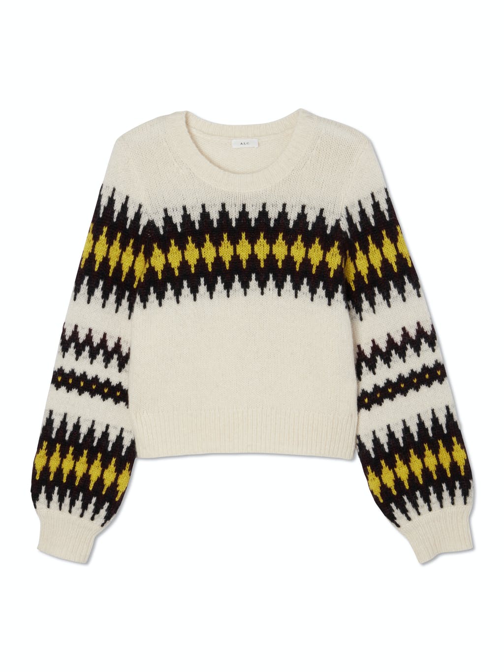 Badgley Blouson Sleeve Crewneck Sweater