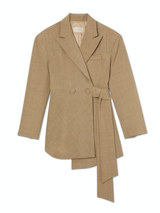 Wool Blend Asymmetric Jacket