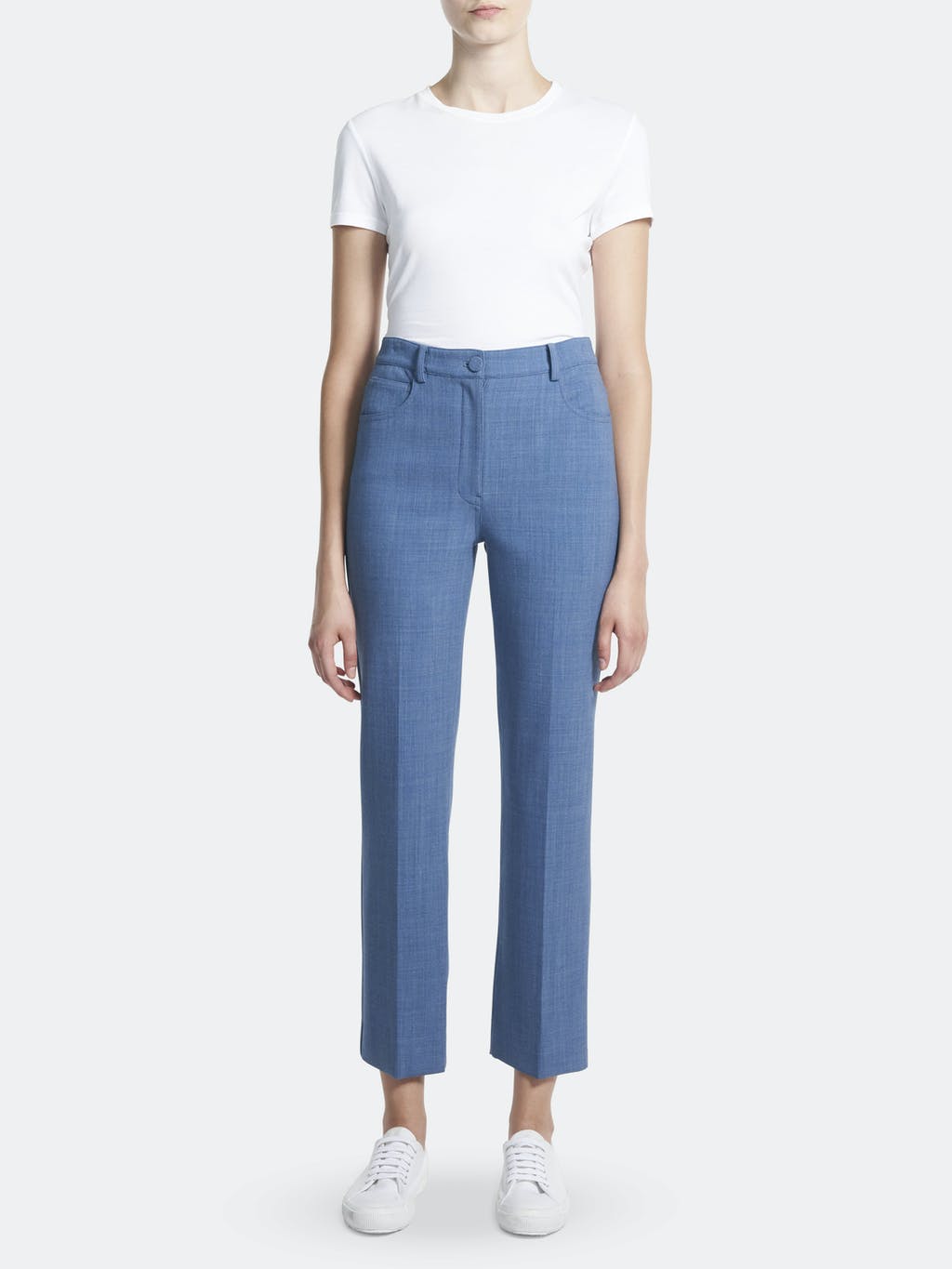 Straight Low Rise Cropped Trouser