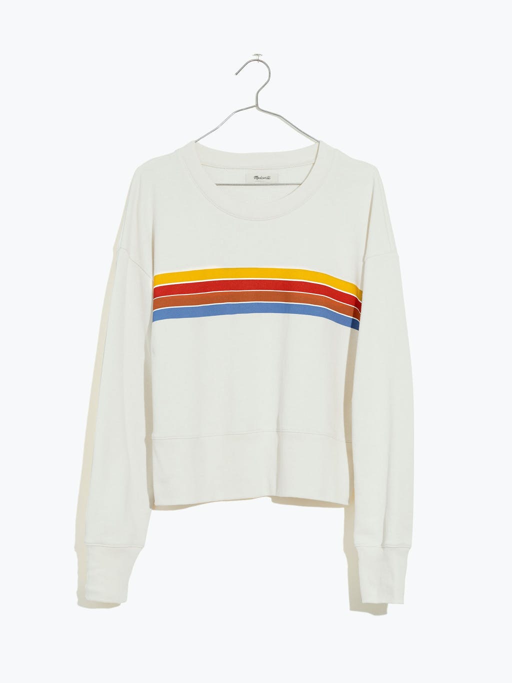 Rainbow Inset Crop Sweatshirt
