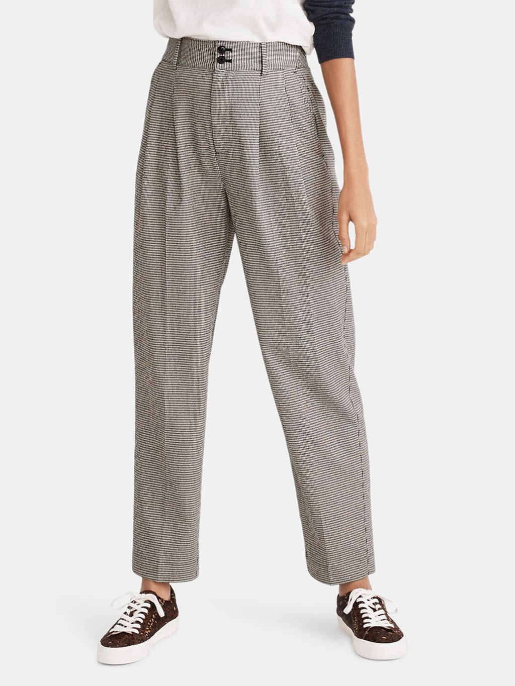 Tapered Pleated Wide Leg Pant