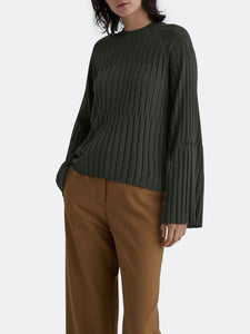 Bell Sleeve Multi Rib Sweater