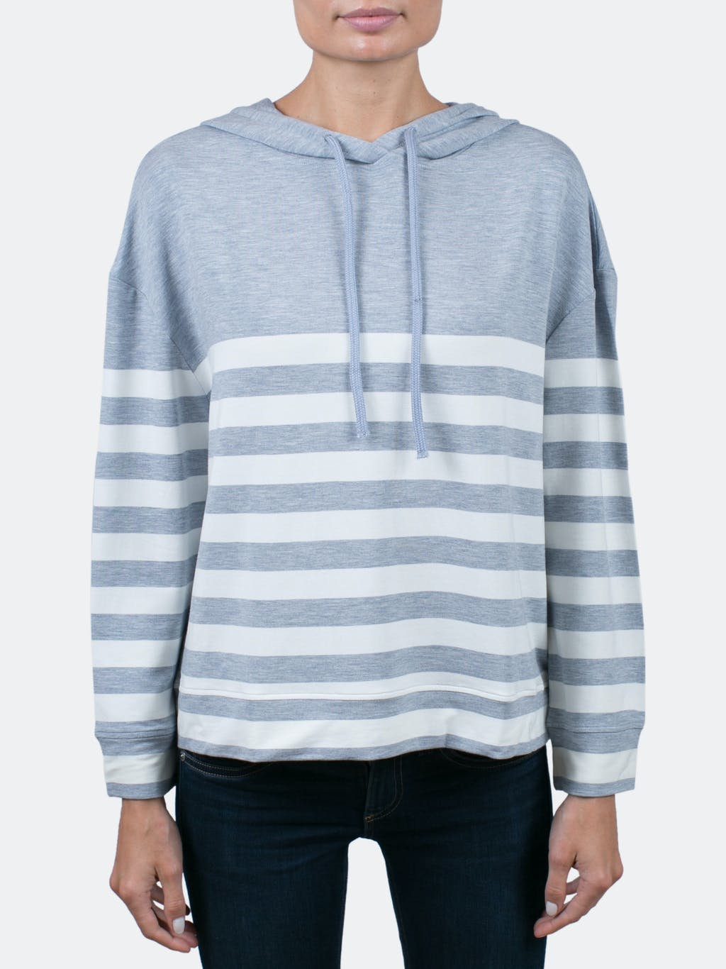 French Terry Stripe Hoodie