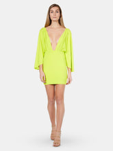 Load image into Gallery viewer, Plunge Wing Jersey Dress