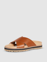 Load image into Gallery viewer, Patty Crisscross Lug Sandal Leather