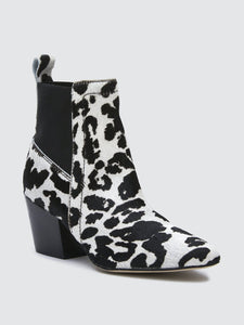 Harper Black/White Cowhair Boot