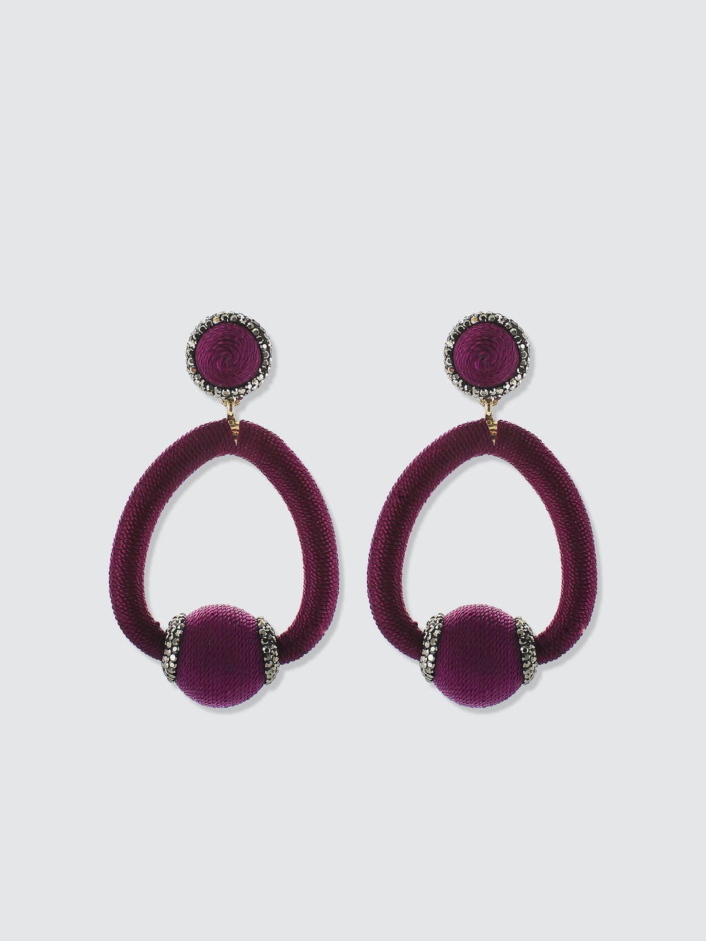 Lux and Burgundy Post Earrings