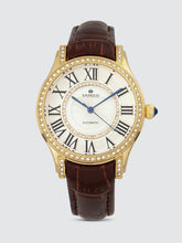Load image into Gallery viewer, Xenia 35mm Crystal Bezel Leather Watch