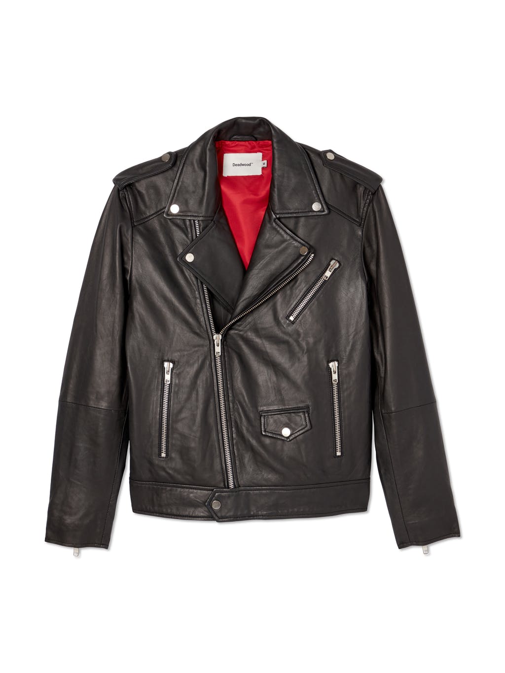 River Tonal Leather Biker Jacket