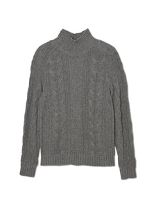 Wool Cashmere Cable Knit Sweater
