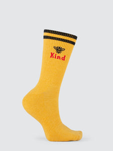 Bee Kind Striped Crew Sock