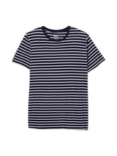 Load image into Gallery viewer, Short Sleeve Marine Stripe Crewneck T-Shirt