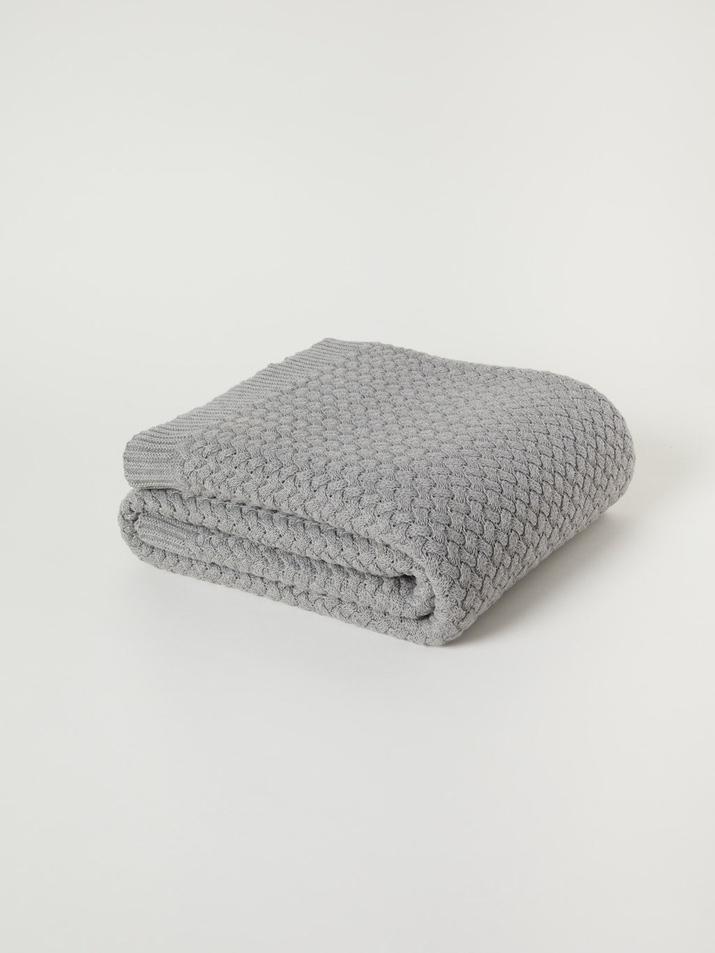 Chunky Knit Organic Cotton Throw Blanket