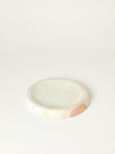 Marbled Soapstone Shallow Bowl
