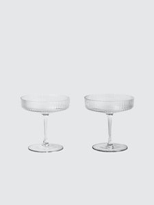 Ripple Champagne Saucers, Set of 2