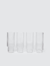 Load image into Gallery viewer, Ripple Long Drink Glasses, Set of 4