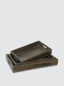 Wooden Trays, Set Of 3