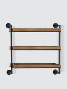 Rectangular Wood Tray Wall Shelf