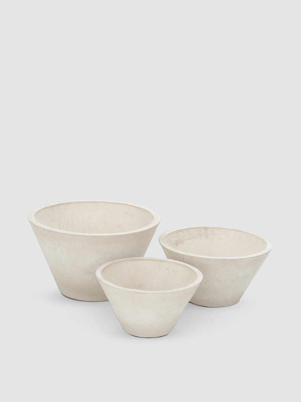 Tapered Ceramic Planters, Set Of 3
