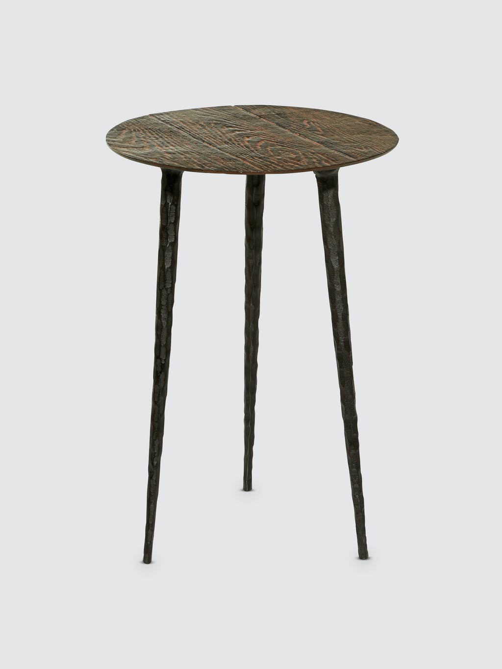 Round Wood Grain Side Table